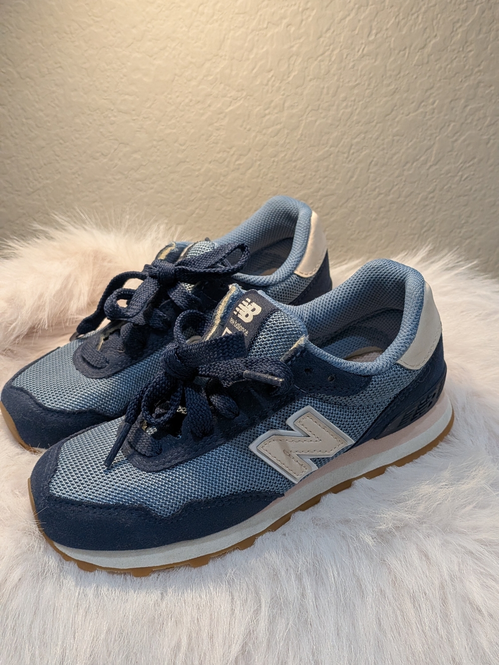 New Balance 515 Classic Kids Sneakers Blue Suede & Mesh Size 13. New Without Box